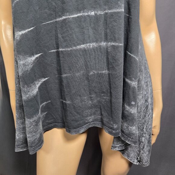 Y2K Tank Top Size S Gray Long Asymmetric Indie Sleaze Grunge Fairy Boho Cotton - Picture 7 of 12